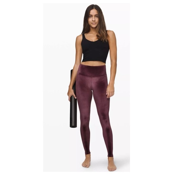lululemon athletica Pants - Lululemon | Wunder Lounge High Rise Velvet Legging In Garnet | XXS (2)